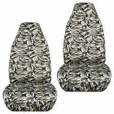Front Set Camo Truck Seat Covers Fits Ford F250-550 02-2010 High Back W Armrest