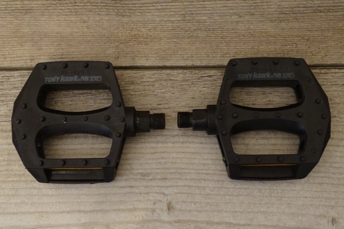 Tony Hawk Park Series Black Polycarbonate BMX Platform Bicycle Pedals  9/16"