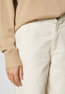 Monki MABEL TROUSERS Cream Beige Size 