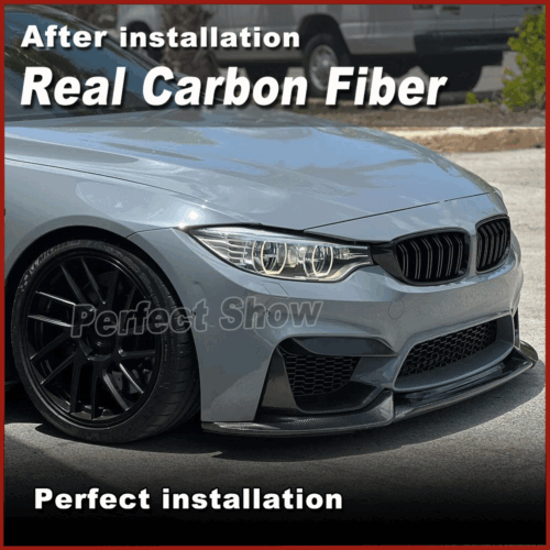 Alerón delantero de carbono labio delantero espada alerón para BMW F80 M3 F82 F83 M4 2014-19 - Imagen 12 de 16