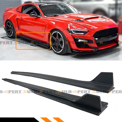 For 20152023 Ford Mustang GT500 Style Side Skirt Extension Splitter W