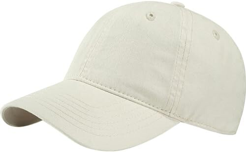 Damen Herren Mode Baseballkappe verstellbare Strapback Hüte Einheitsgröße beige - Bild 1 von 7