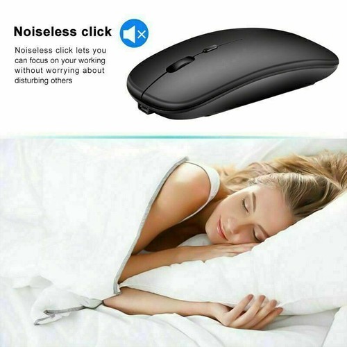 Optical Wireless Bluetooth 5.1 Slim Rechargeable Mouse for Laptop, Mac,iPad - Picture 3 of 7