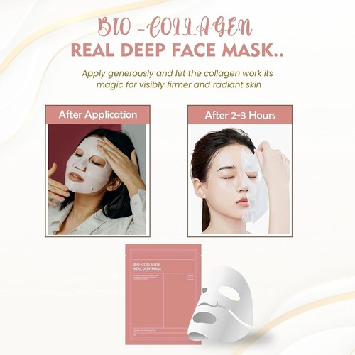 ENLIWISH Bio-Collagen Face Mask 4 Pack | Night Mask | Nourishing Skin Wrap - Picture 3 of 8