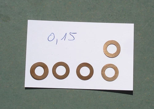 5 x shim for vintage Mitchell 300 .... reel moulinet partnumber 81012 ( 015 )