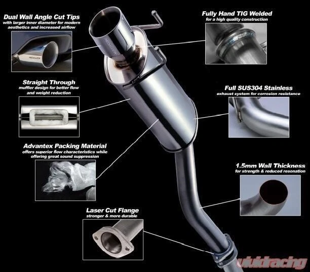 Revel T70155AR for Medallion Touring-S Exhaust-Axle Back 11-16 Honda CR-Z - Image 2 of 4