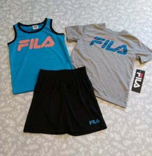 NWT Boy's 3 Piece Fila Shorts Outfit Size 4