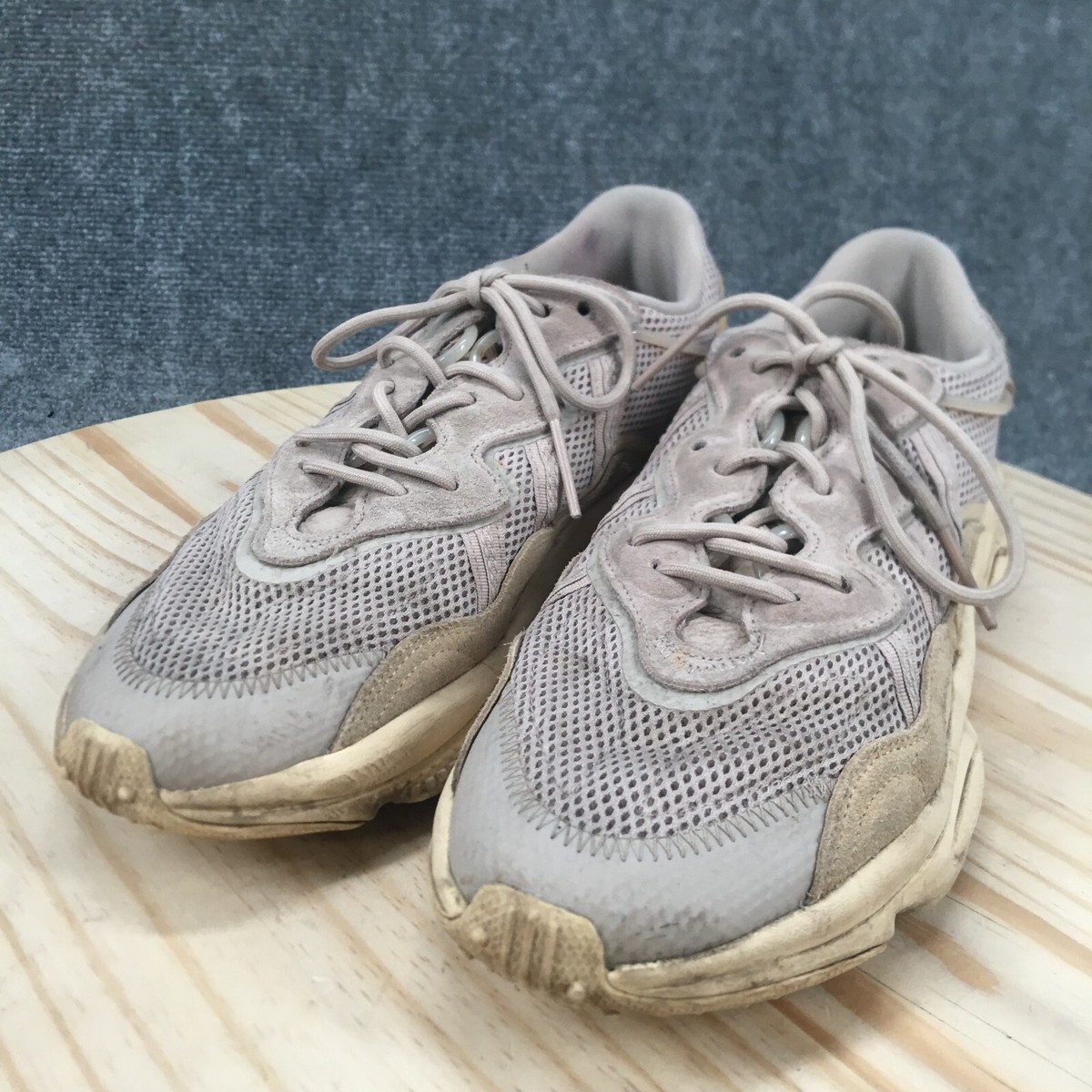 Size 5 Adidas Ozweego Beige Bone Mens Mesh Lace-Up‎ Athletic Sneakers HP9115 Adidas Ozweego Beige - Gem main image 3