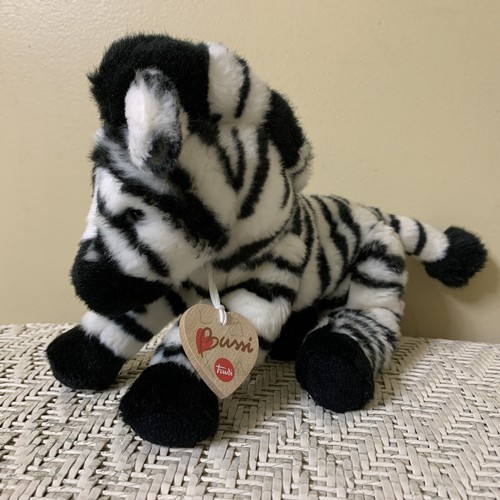 Peluche BUSSI TRUDI SPA CEBRA 13" Peluche Limpio Suave ITALIA USADO EN EXCELENTE ESTADO - Imagen 3 de 11