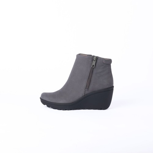 Naturalizer Women's Quineta Leather Boot Booties Gray Wedge Comfort Size 5.5 - Picture 10 of 18