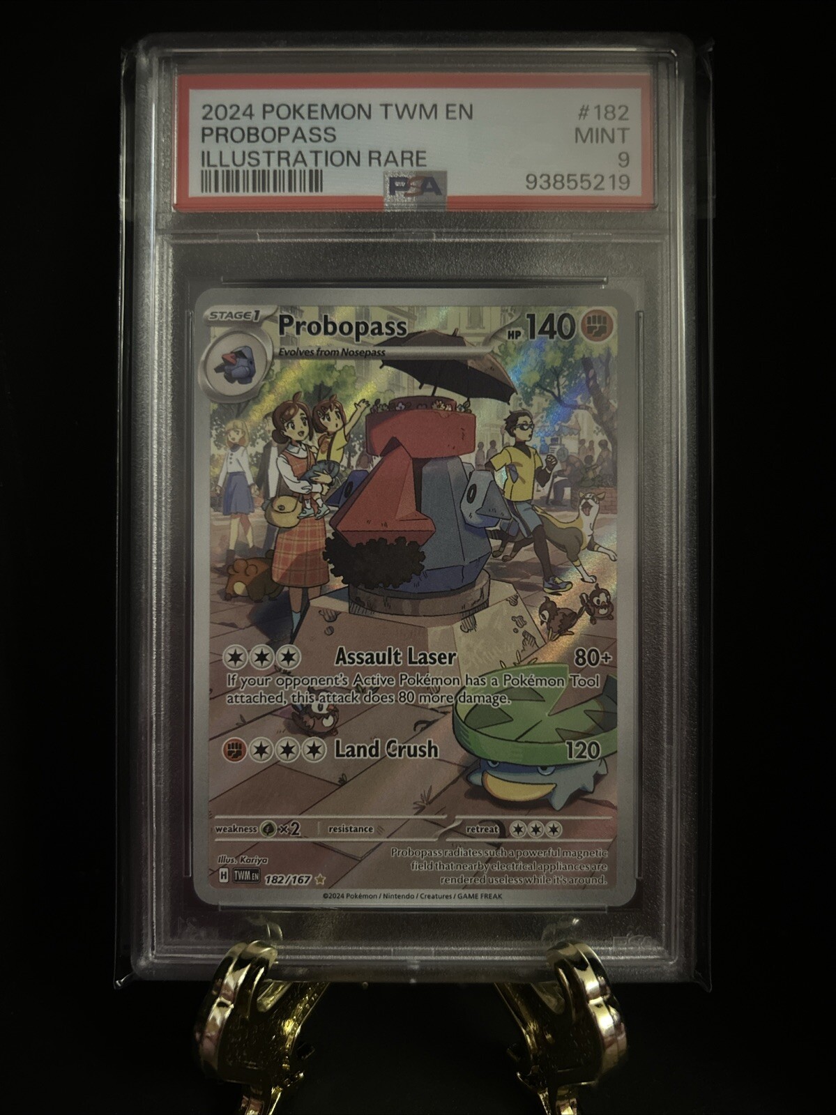 Pokémon TCG Probopass Scarlet & Violet-Twilight Masquerade 182/167 PSA 9