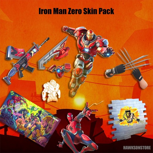 Fortnite Iron Man Zero Skin Pack (Zero War Bundle) (DLC) Global eBay