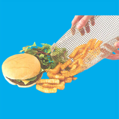Wiederverwendbarer Chip Mesh Korb, Ofenblech für knusprige Chips, Knoblauchbrot & Gebäck