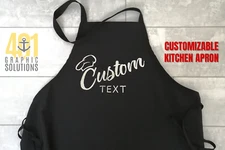 Custom EMBROIDERY Apron, Kitchen Embroidered Apron, Apron for Men & Women
