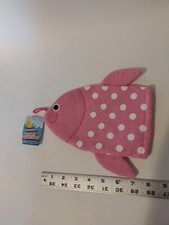 Pink Polkadot Fish Bath Puppet, NEW with tags