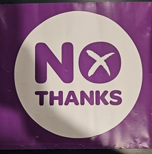 Scottish Referendum Poster No THANKS 2014 Purple SCOTLAND SCOTTISH INDEPENDENCE