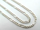 Taxco Mexico 925 Sterling Silver Figaro Chain Necklaces. Various Lengths 16"-28"