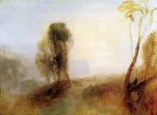 Sunrise castle on a bay by Joseph Mallord Turner Giclee Reproduction on Canvas