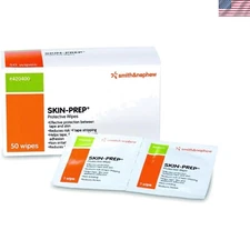 Skin-Prep Barrier Wipes 50 Count - Gentle Adhesive Protection for Sensitive Skin