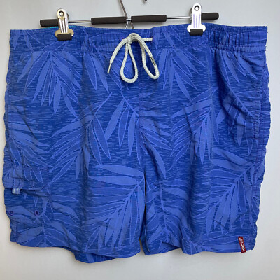 Tommy Bahama Relax Mens Swim Trunks Size XL Blue Tropical Shorts Mesh Lined 