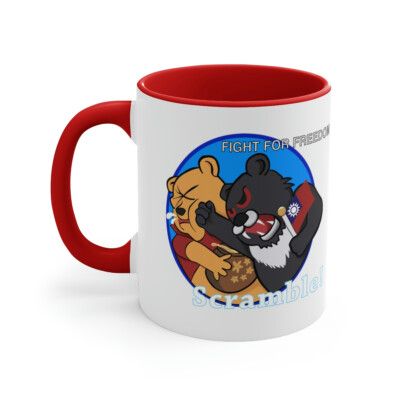 Taiwan Air Force Punching Winnie the Pooh Coffee Mug Xi Jinping China 11oz