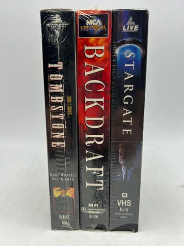 3 Kurt Russell Movies: Backdraft - Tombstone - Stargate (VHS) - Picture 4 of 11
