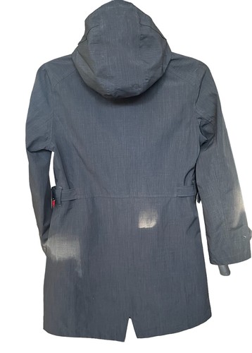 Kirkland Signature Women's Black Sz S Trench Rain Jacket Hooded Coat Waterproof - Picture 5 of 16