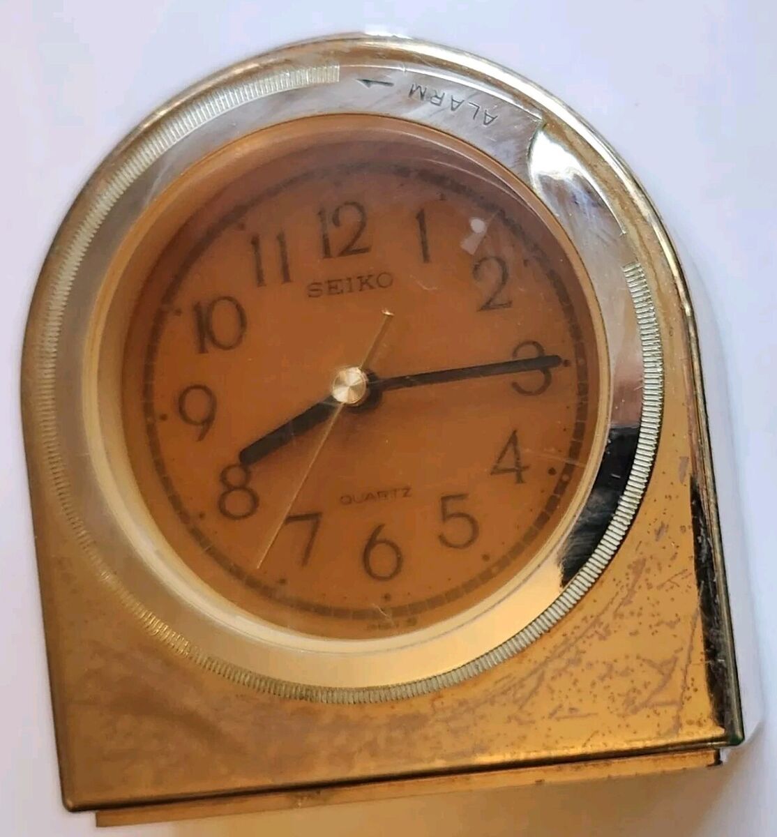 Vintage SEIKO Japan Quartz Gold Alarm Clock Model QEJ 307 G Vintage SEIKO Japan Quartz Gold Alarm Clock Model QEJ 307 G