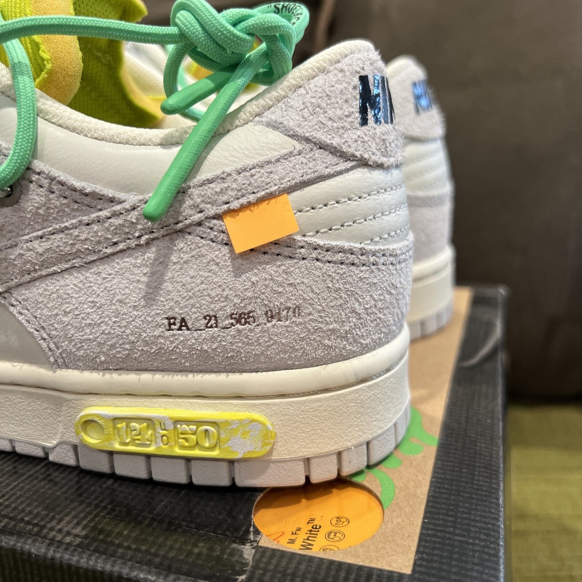 Nike Dunk Low Off-White Lot 14 Size 10 Electro Green Nike Dunk Low Off-White Lot 14 Size 10 Electro Green