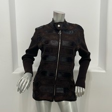 N/c Candido Firenze Made In Italy Vintage Jacket Leather Wool Combo Size It 52