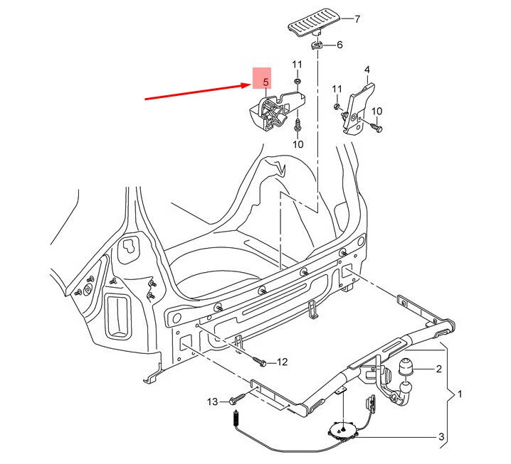 OEM VW GOLF MK7 5G Adapterhalter für BOWDENZUG 5G0803874A ECHTEN 