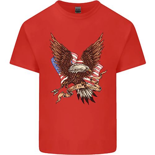 USA Eagle Flag America Patriotic July 4th Mens Cotton T-Shirt Tee Top - Picture 23 of 26