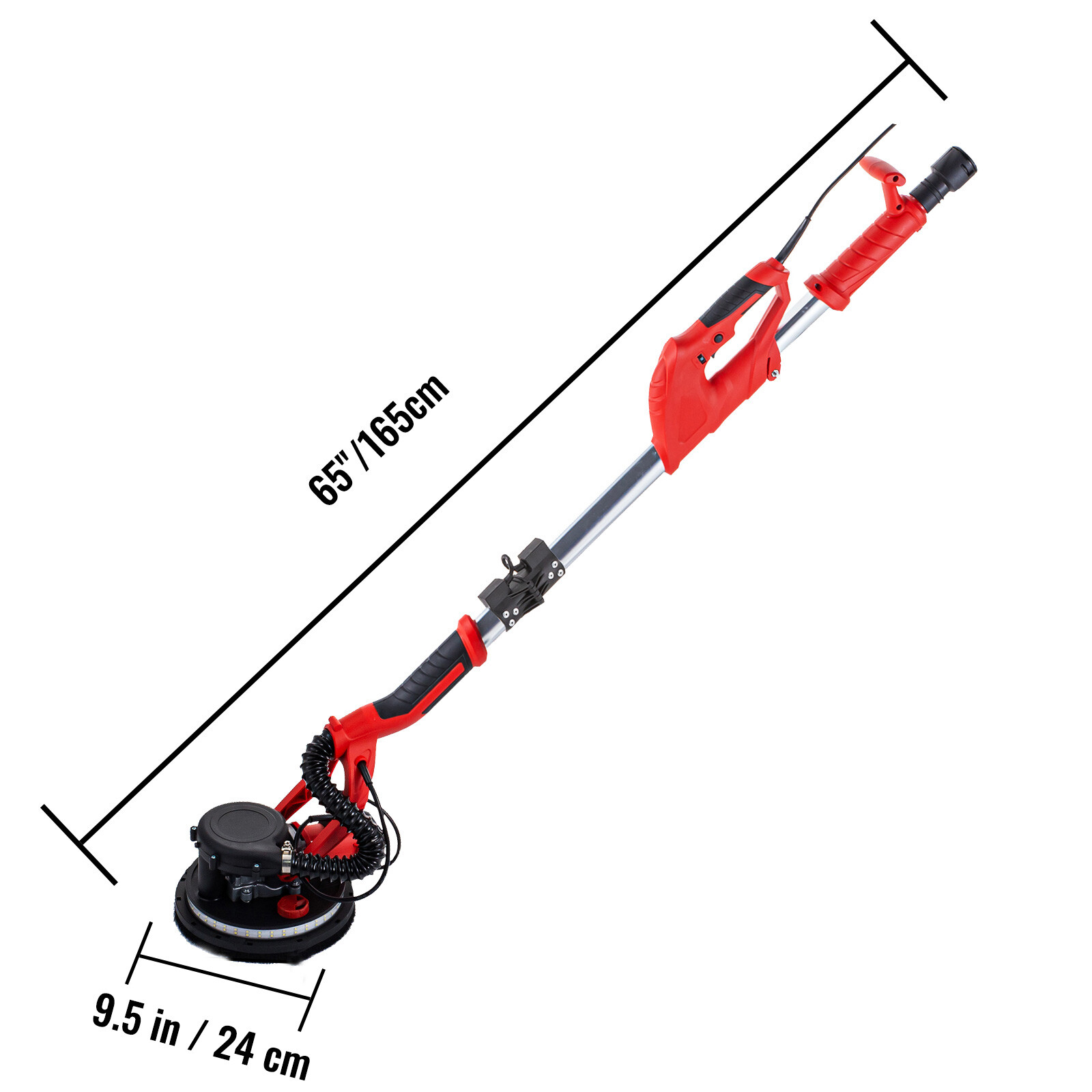 VEVOR Drywall Sander Electric Foldable Sander 750W with LED Light and Vacuum Bag