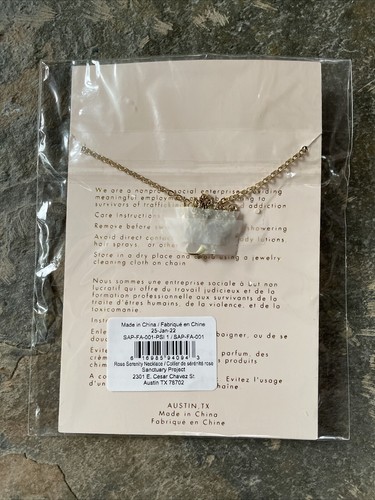 Sanctuary Project 19" Necklace Rose Quartz - New Unopened Packaging - Picture 2 of 2