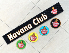 Tappetino da bar in gomma Havana Club tappetino antigoccia tappetino da bar runner & 4 pezzi mix sottobicchieri pub