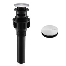 KENES Bathroom Sink Drain Stopper Pop up With Overflow, Brushed Nickel