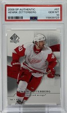 Henrik Zetterberg PSA 10 - 2008 SP Authentic -Red Wings Captain- “Ice Berg”