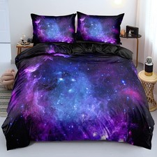 Galaxy Duvet Cover Space Bedding Set King Size for Teen Kids, for Boys and Gi...