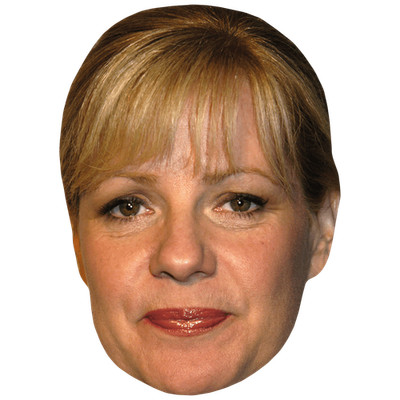 Bonnie Hunt (Hair Up) Promi Maske, flaches Kartengesicht, Kostüm Maske