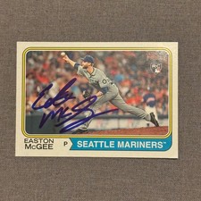 EASTON MCGEE Signed Autograph 2023 Topps Heritage Baseball Card RC Mariners #178