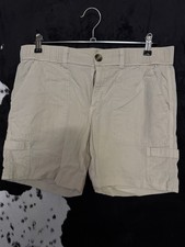 Pantaloncini cargo donna Sonoma beige taglia 10 cotone tasche bottoni casual outdoor