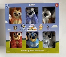 Build-A-Bear Micro Mini Beans Bluey Plush 6 pack Collection