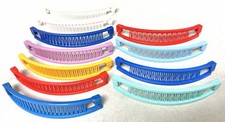 Banana clips hair clinchers - vintage 1980s, 11 bright plastic, Goody or similar