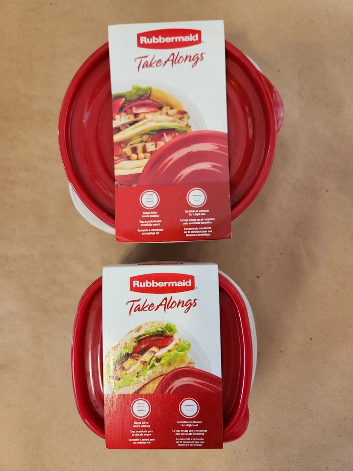 Rubbermaid TakeAlongs 2.9-Cup and 5 cup Square Food Storage Containers - NEW - Image 3 of 4