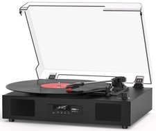 Vinyl Record Player with Built-in Stereo Speakers, Vinyl to USB Recording, Be...