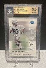 2001 UD Graded Ken-Yon Rambo Rookie Card #89 #/900 BGS 9.5 Gem Mint Raiders. rookie card picture