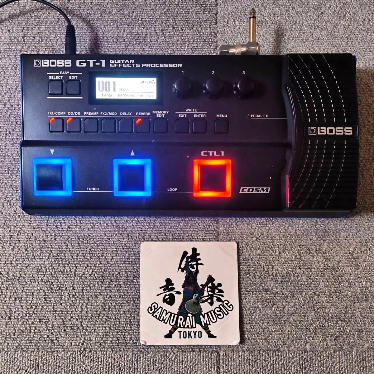 BOSS GT-1 Guitar Multi Effects Processor Pedal Multi Effecter w/AC