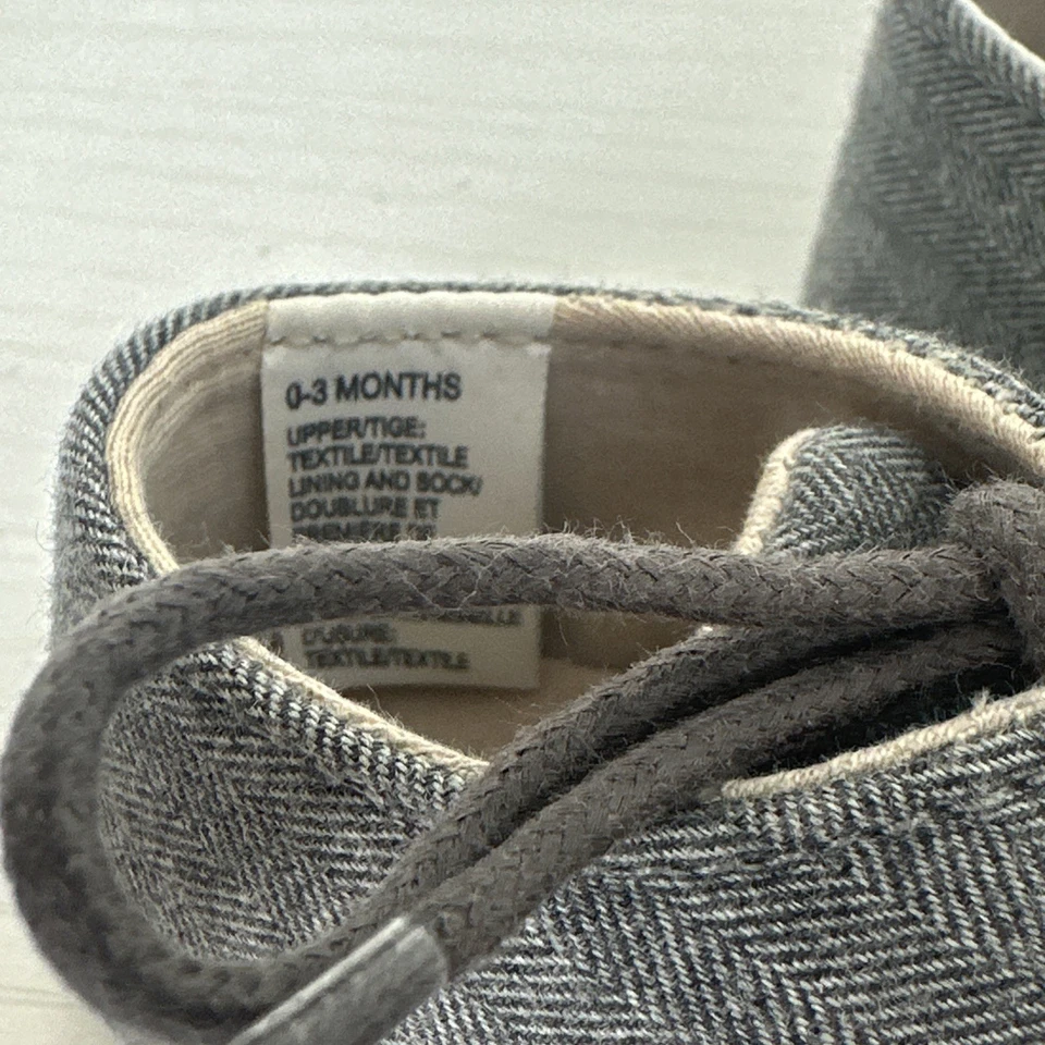 Zapato de vestir Janie and Jack gris espiga para niños talla 1/0-3 meses Foto 2 de 4