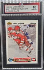 91-92 Upper Deck Sandis Ozolinch Rookie 🚨🚨🚨 KSA 10 Gem Mint 