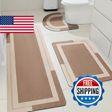 Accumtek Non Slip Bath Mat Thin Bathroom Rugs Fit Under Door Quick Dry Bath